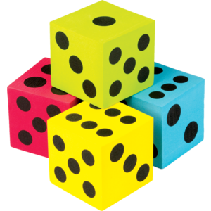 Colorful Jumbo Dice 4-Pack