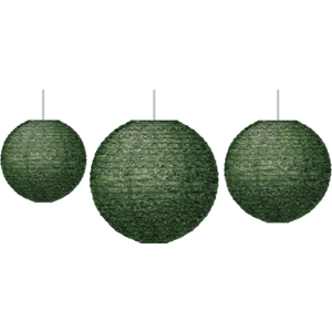 Boxwood Hanging Paper Lanterns