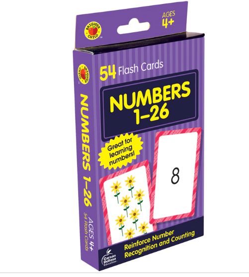Numbers 1-26 Flash Cards