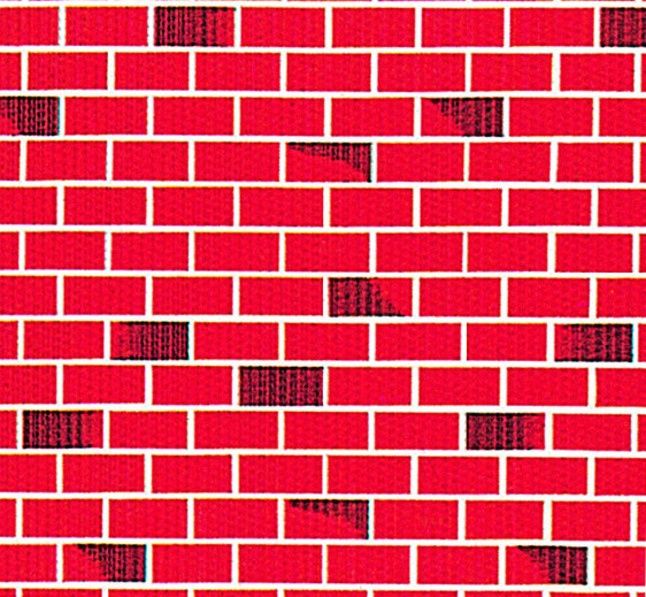 48 x 12 Fadeless Tu Tone Red Brick Design Paper Roll