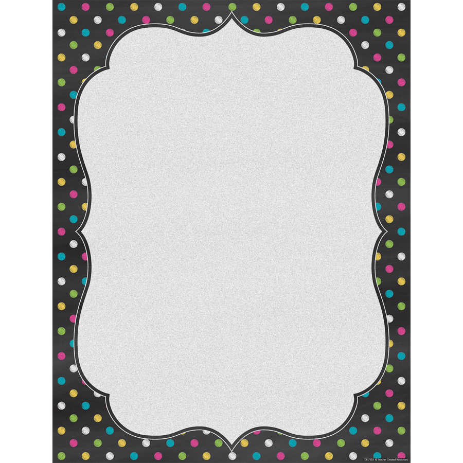 Chalkboard Brights Blank Chart Poster