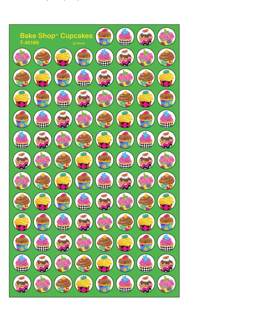 Cupcakes The Bake Shop Super Spots Stickers