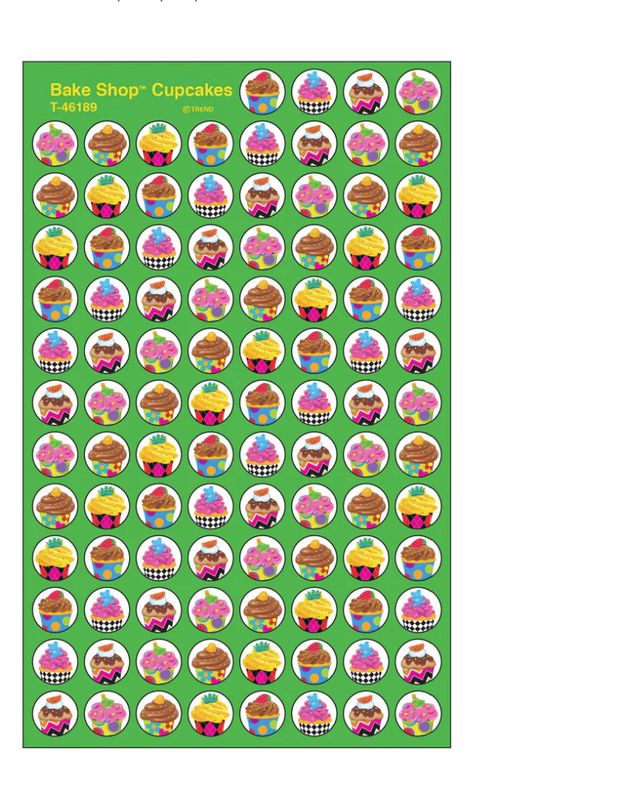 Cupcakes The Bake Shop Super Spots Stickers