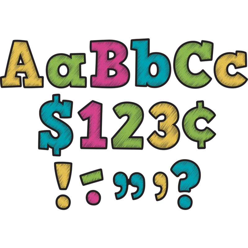 Teacher Created Resources - Lettere Alfabeto 10 Cm, 230 Pz, Colori Vivaci, Per Bacheche E Decorazioni Classe