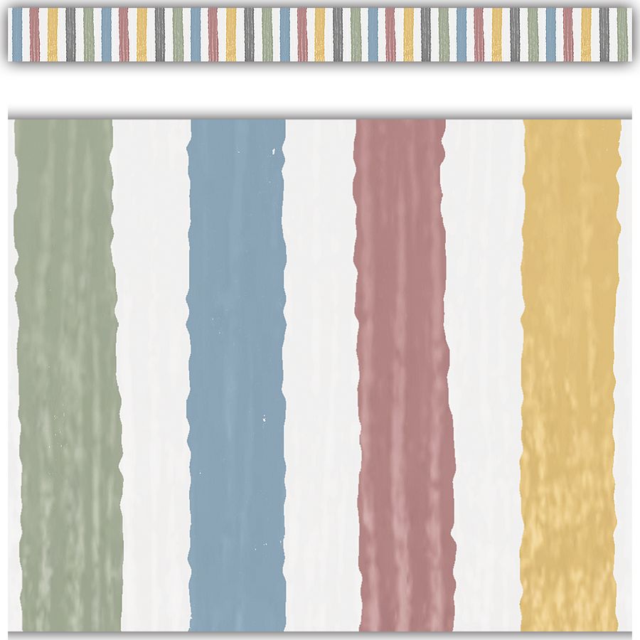 Classroom Cottage Stripes Straight Border Trim