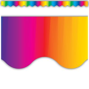 Multi Color Scalloped Border Trim
