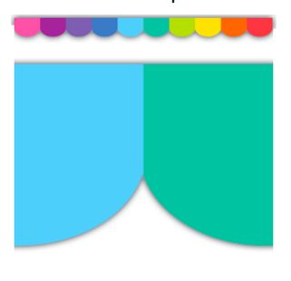 Colorful Scalloped Die-Cut Border Trim