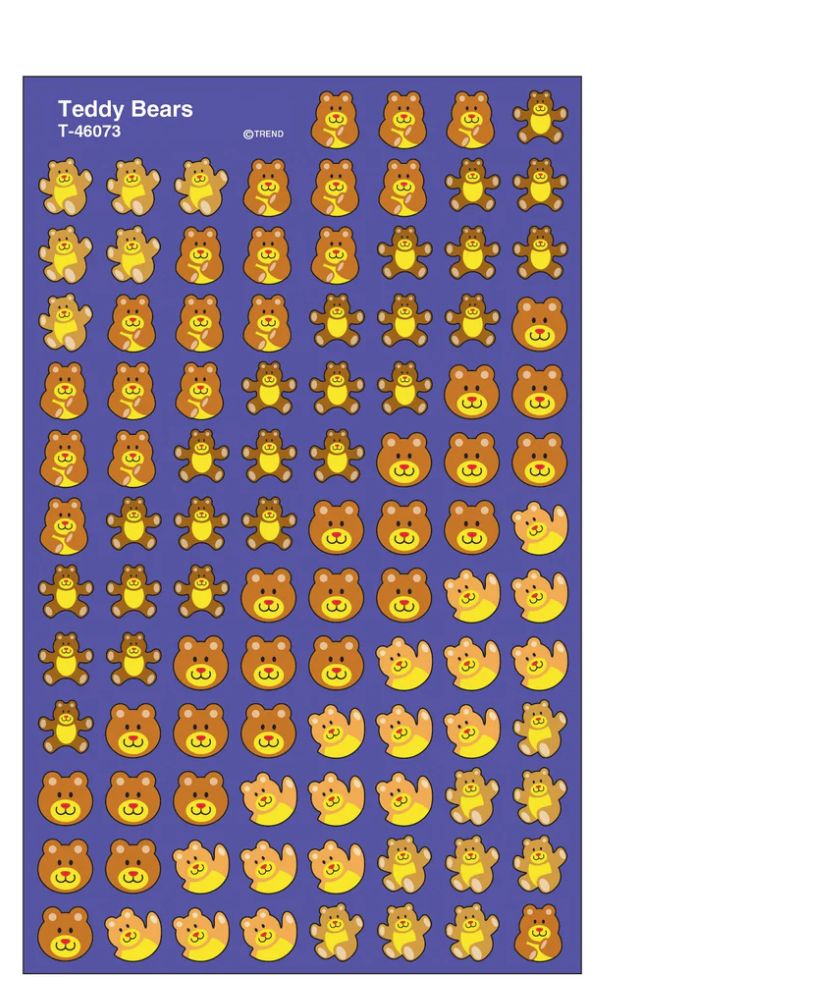 Teddy Bears Super Shapes Stickers