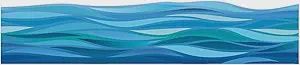 Seas the Day Waves Deco Trim