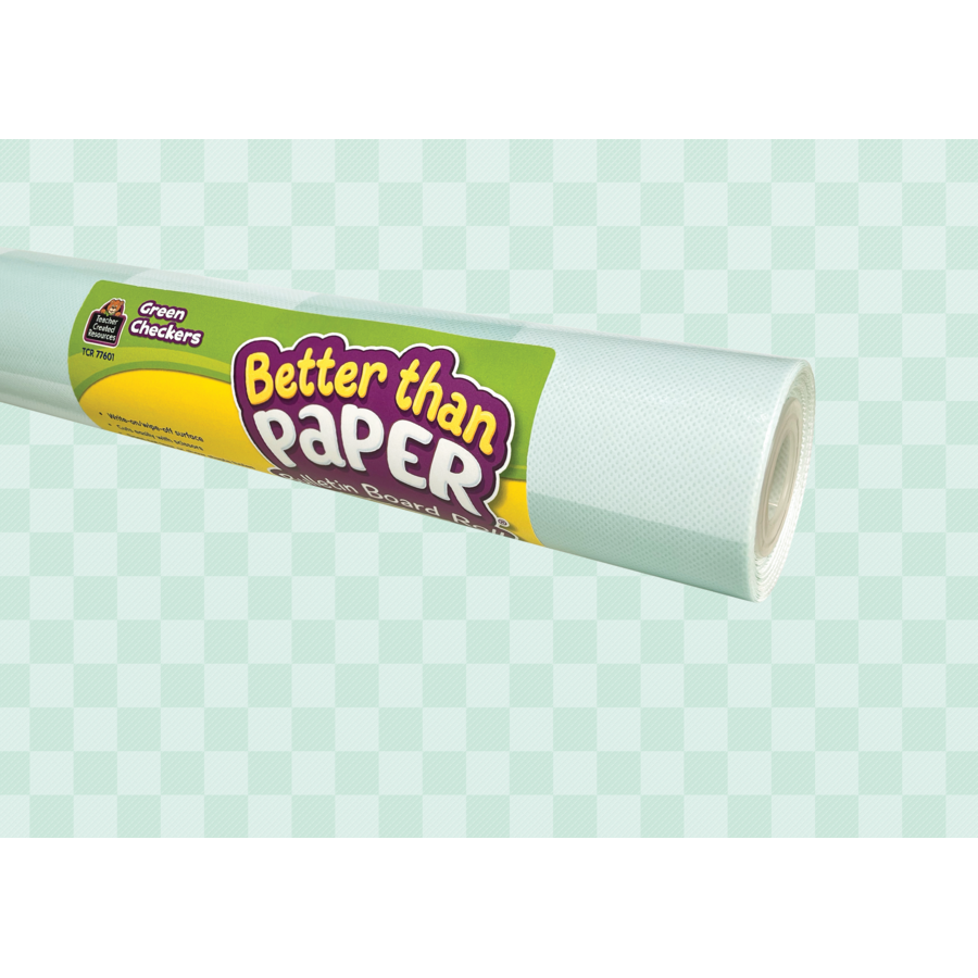 BTP Green Checkers Better Than Paper Bulletin Board Roll
