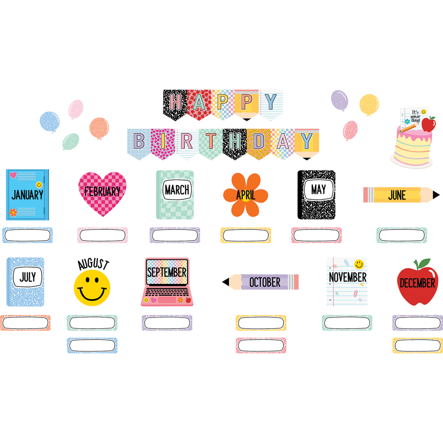 Cool for School Happy Birthday Mini Bulletin Board