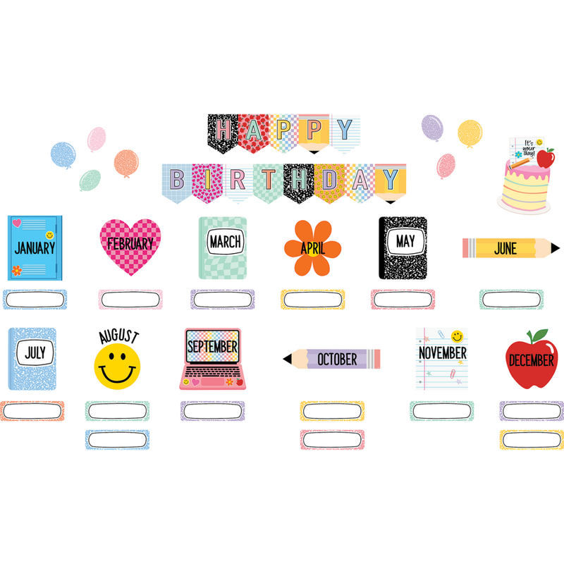 Cool for School Happy Birthday Mini Bulletin Board