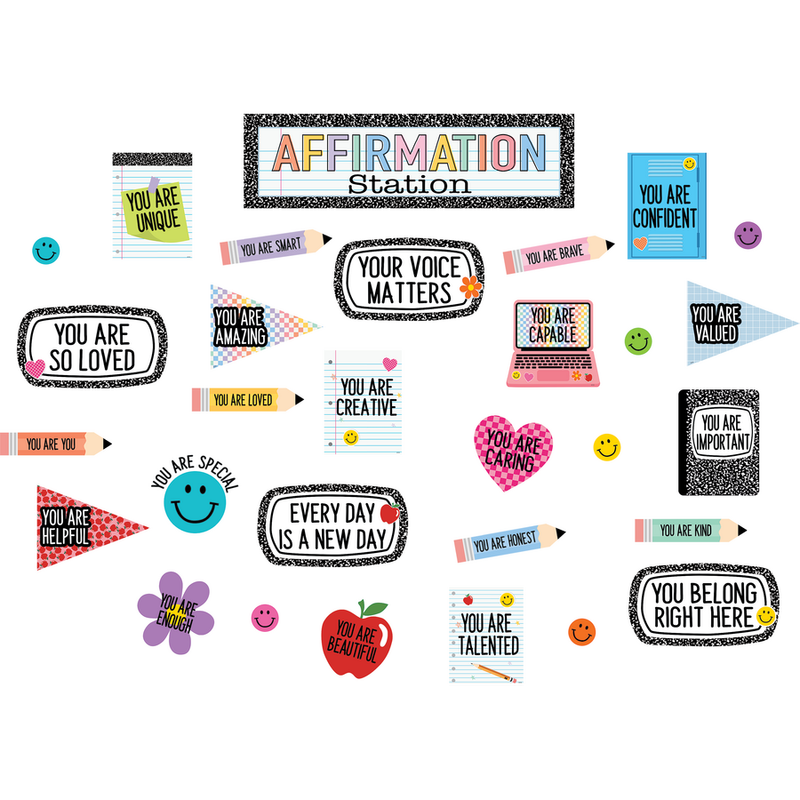 Cool for School Positive Affirmations Mini Bulletin Board