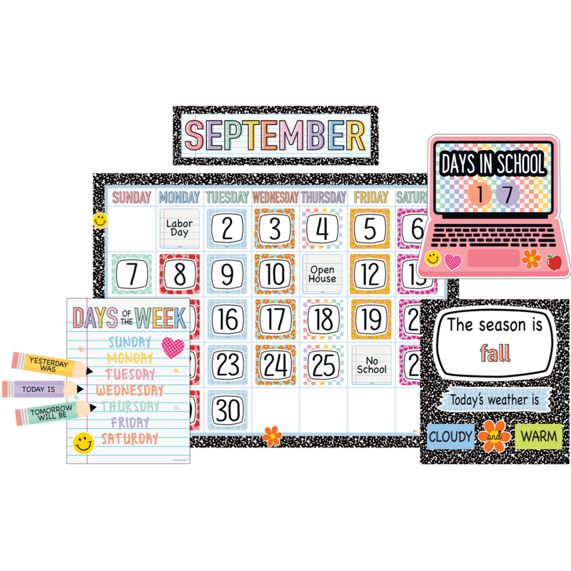 Cool for School Calendar Bulletin Board