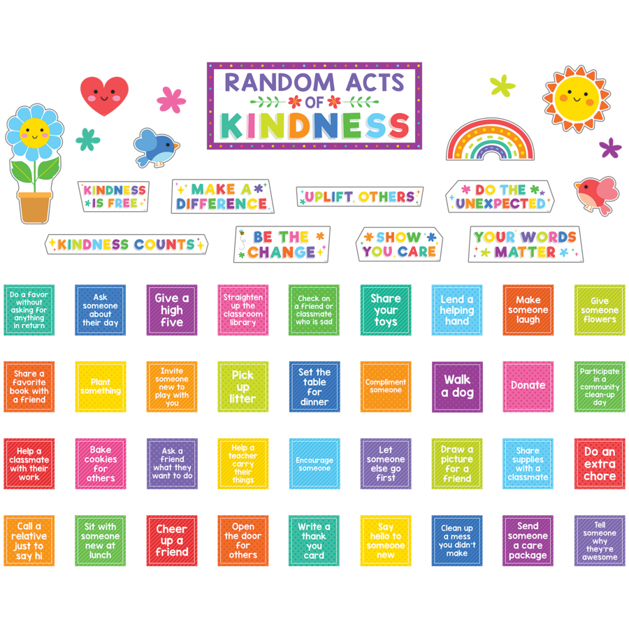 Colorful Random Acts of Kindness Bulletin Board