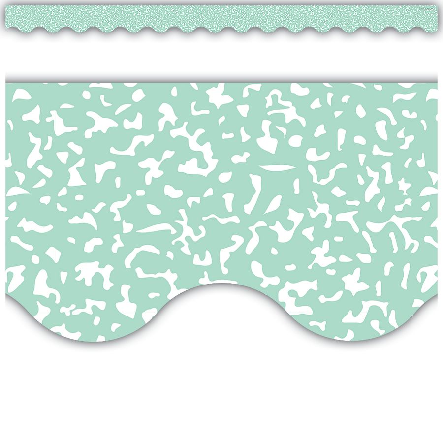 Composition Green Scalloped Border Trim