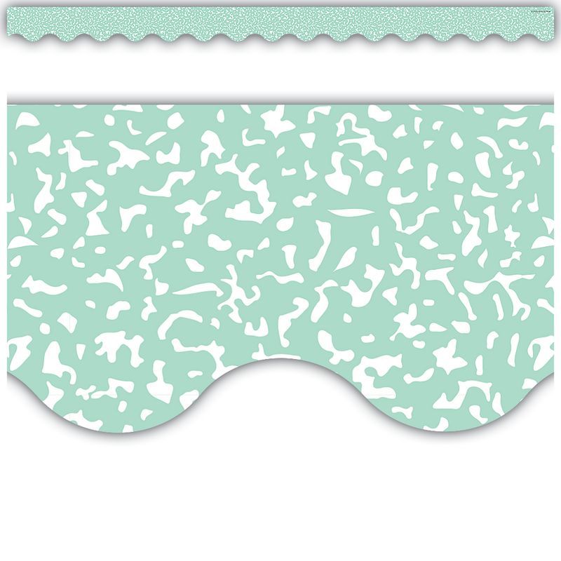 Composition Green Scalloped Border Trim