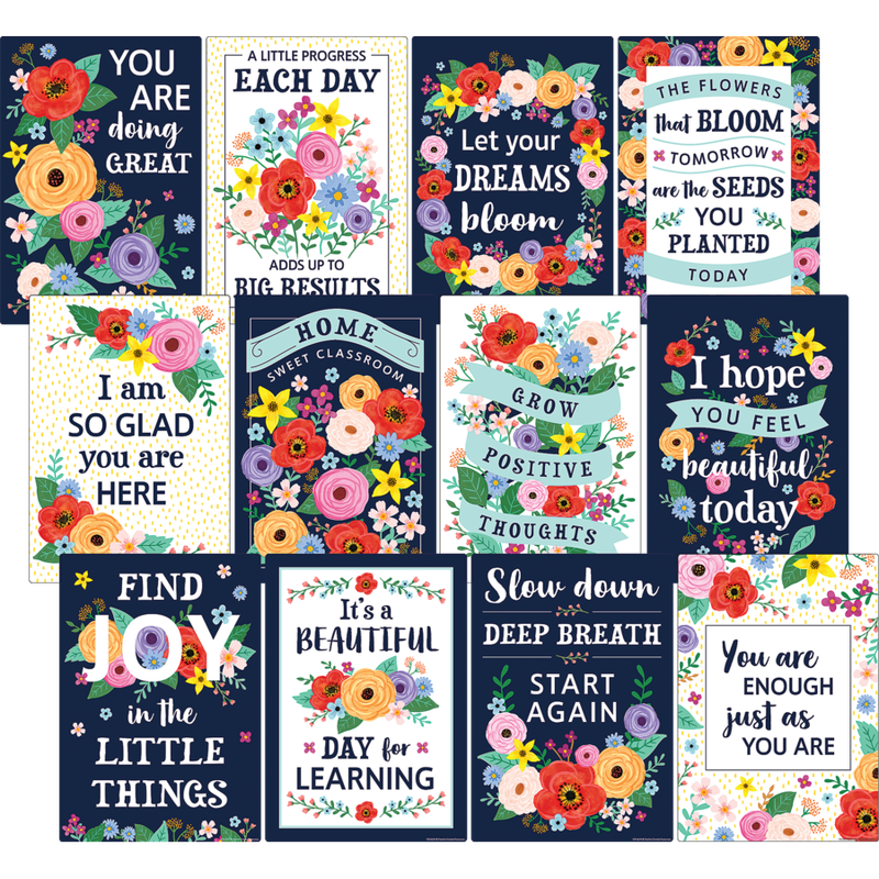 Wildflowers Positive Sayings Small Poster Pack