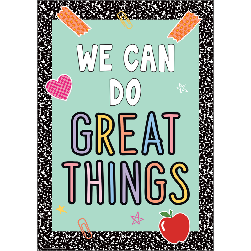 We Can Do Great Things Positive Poster Cool for School