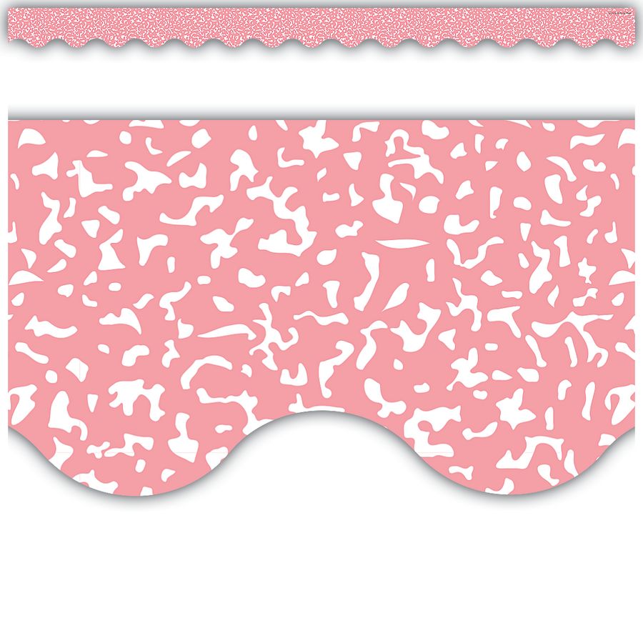 Composition Pink Scalloped Border Trim