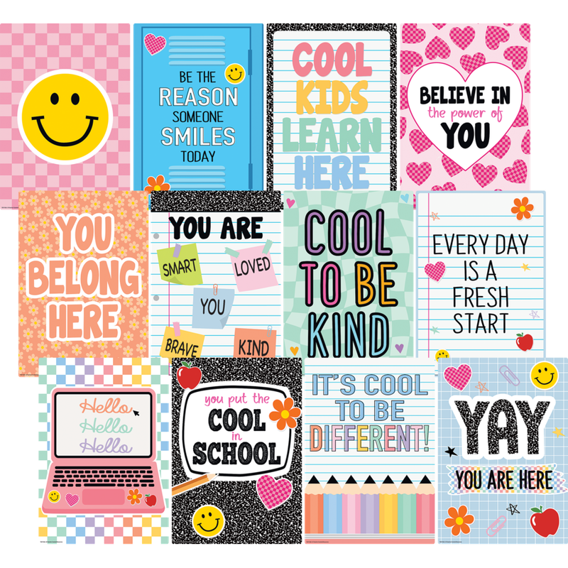 Cool for School Positive Sayings Small Poster Pack