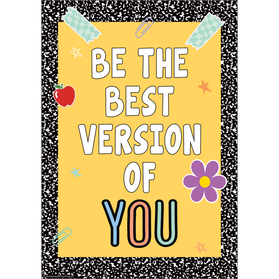 Be the Best Version of You Positive Poster Cool for School