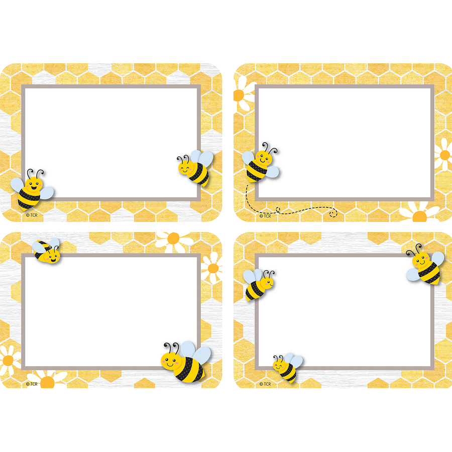 Buzzing Bees Name Tags/Labels - Multi-Pack