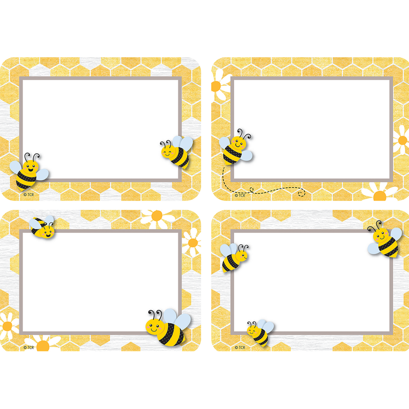 Buzzing Bees Name Tags/Labels - Multi-Pack