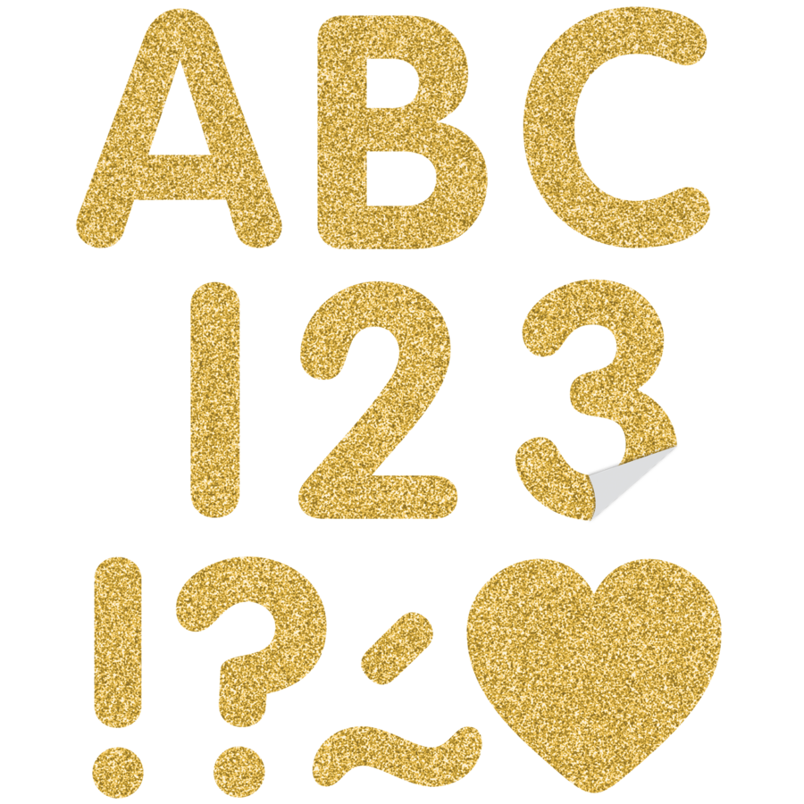 Gold Glitz 2&quot; Classic Self-Adhesive Letters Uppercase