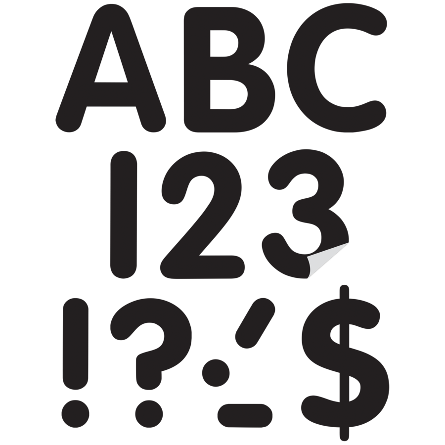 Black 4&quot; Classic Self-Adhesive Letters Uppercase
