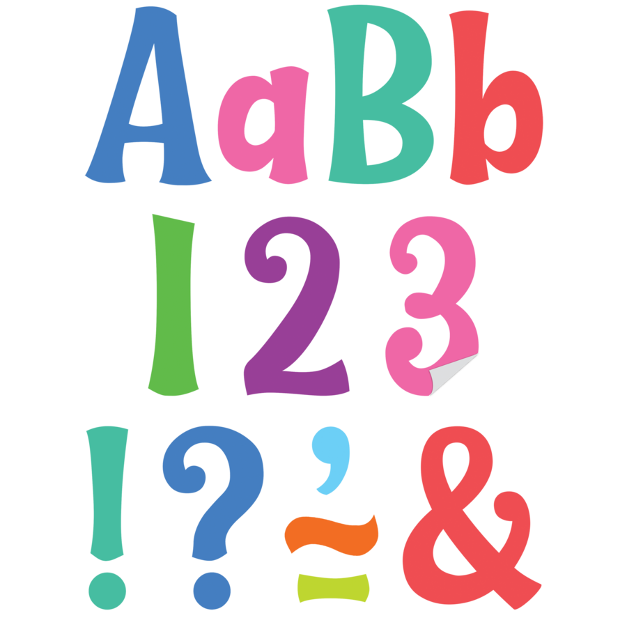 Colorful 4&quot; Wild Whimsy Self-Adhesive Letters Combo Pack