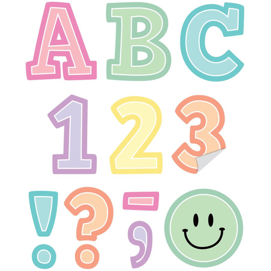 Pastel Pop 2&quot; Bold Block Self-Adhesive Letters Uppercase