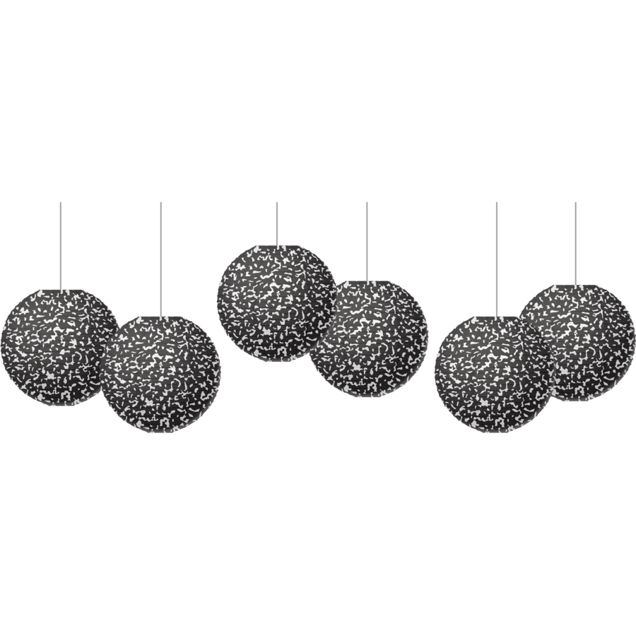 Composition 8&quot; Hanging Paper Lanterns