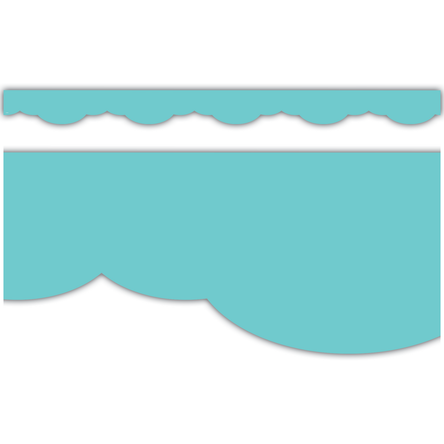 Light Turquoise Fancy Scallops Border Trim