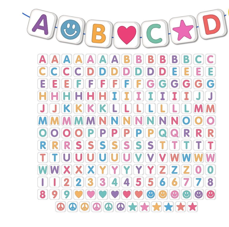 3.5in Letter Beads Bulletin Board Letters