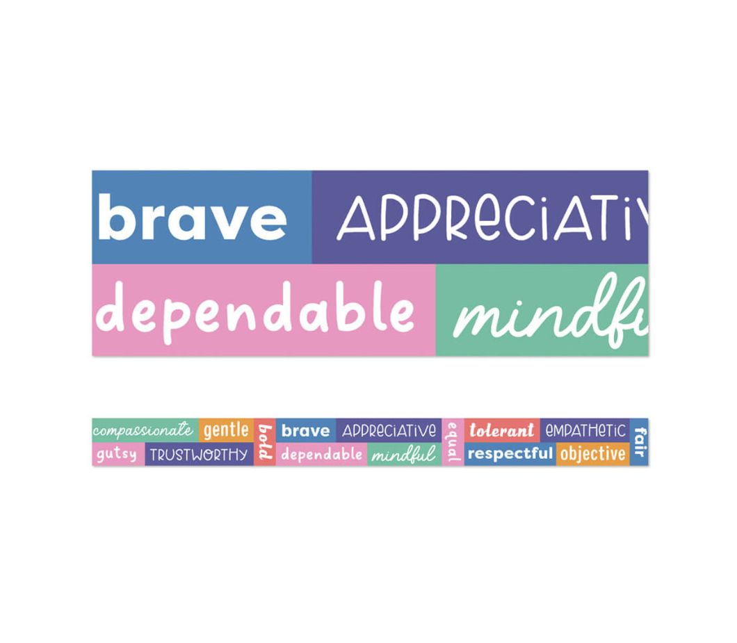 We Stick Together Positive Words Straight Bulletin Board Borders