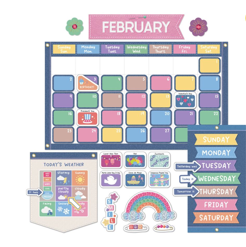 Crafty and Cool Calendar Bulletin Board Set