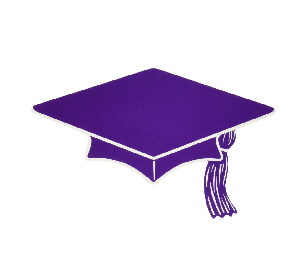 Purple 2 sided Cap Cut Outs