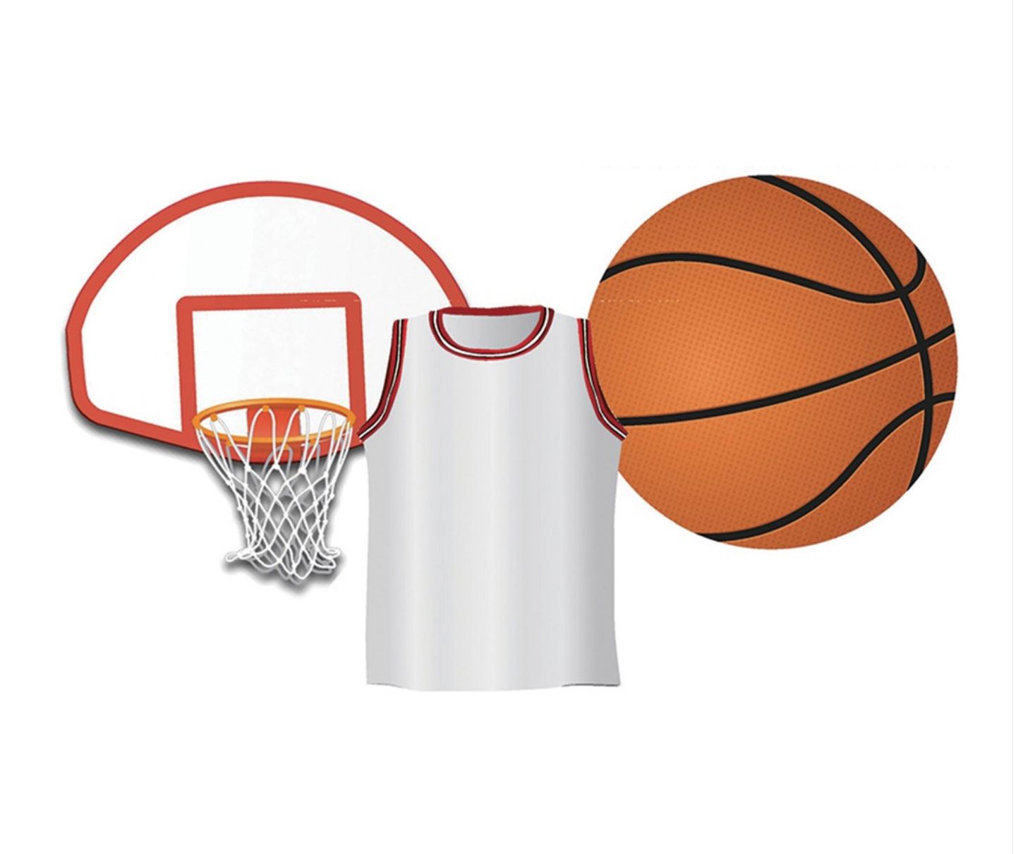 Basketball Assort Cut Out Accents