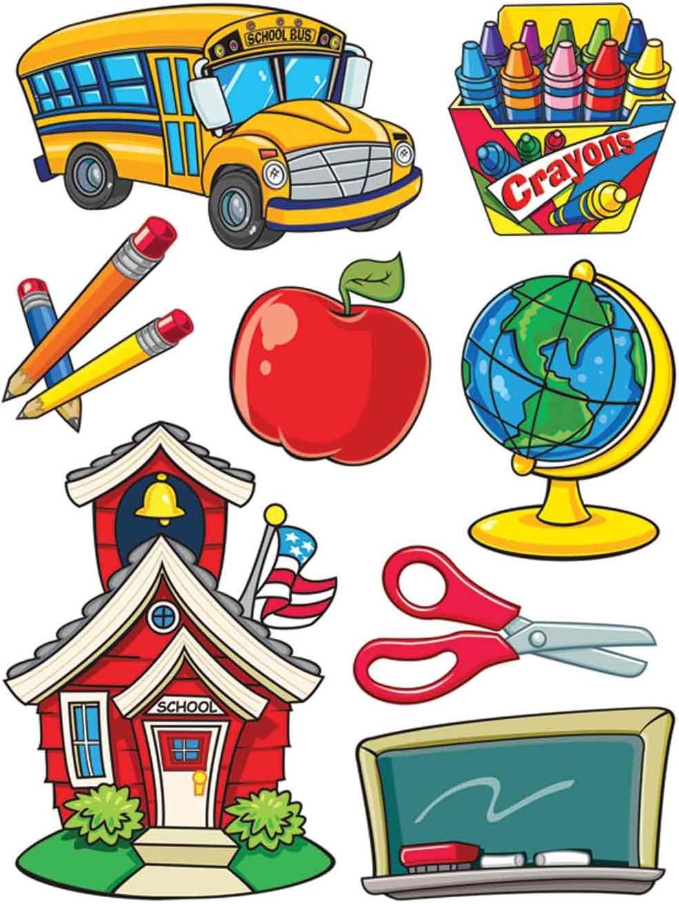 More School Supplies Window Clings