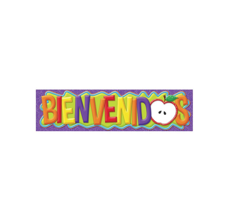 Color My World Spanish Welcome Horizontal Banner