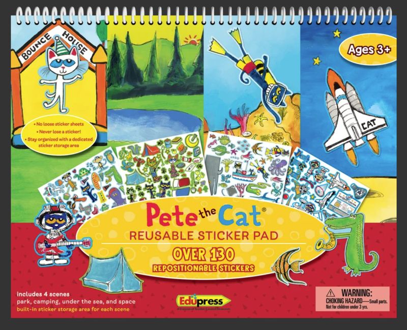 Pete the Cat Reusable Sticker Pad