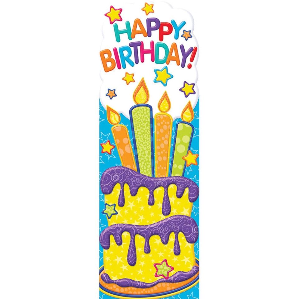 Color My World Happy Birthday Bookmarks