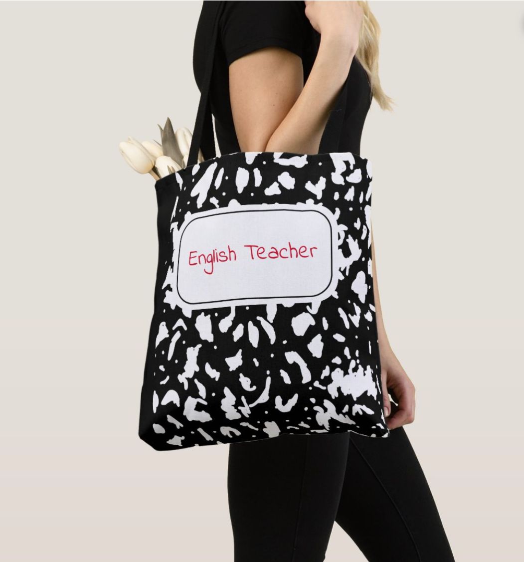 Marble Composition Notebook Tote Bag