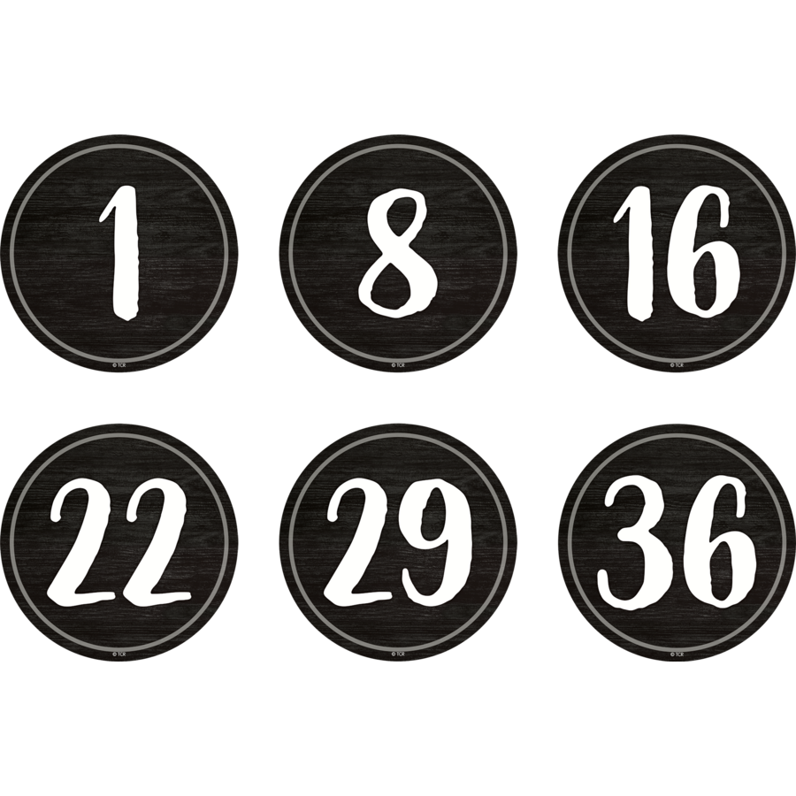 Spot On Floor Markers Modern Farmhouse Numbers 1-36 - 4&quot;