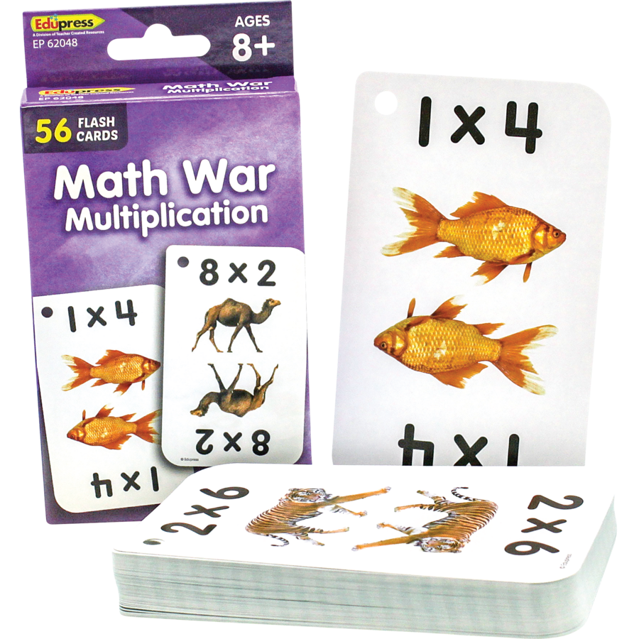 Math War Multiplication Flash Cards
