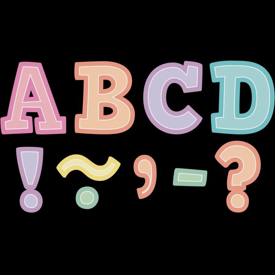 Pastel Pop Magnetic Letters
