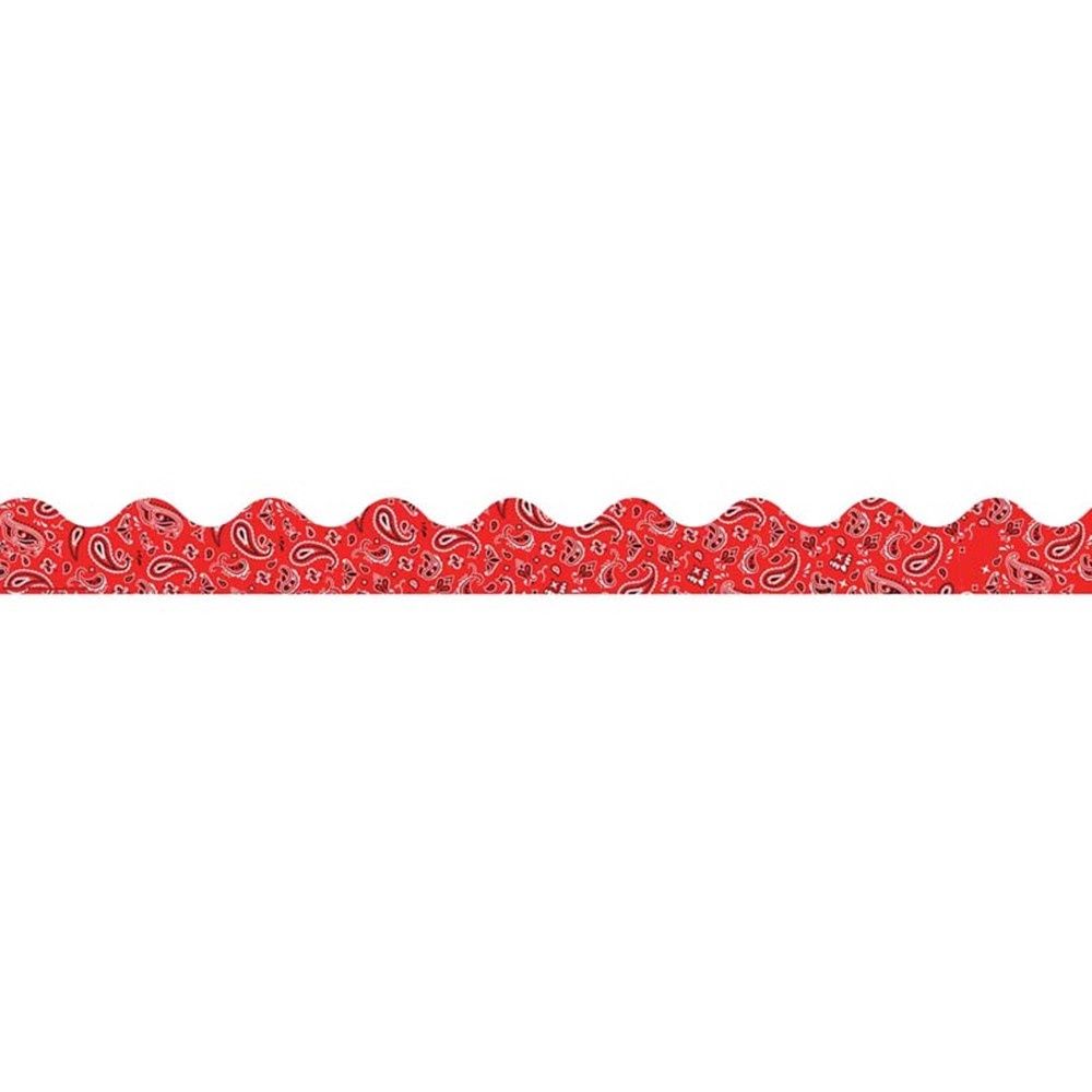 Red Bandana Extra Wide Deco Trim Border