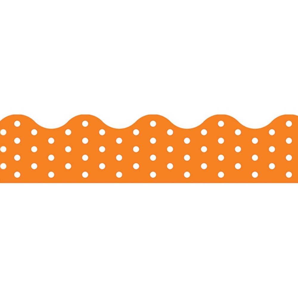 Orange Polka Dots Border Trim