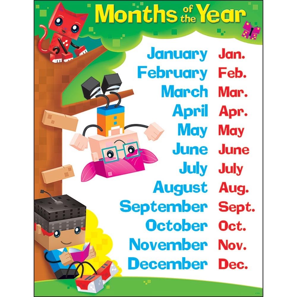 Months of the Year BlockStars!® Learning Chart